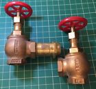 Fm175u 175 Powhatan Vintage Pair Brass Fire Hose Valve Fmu