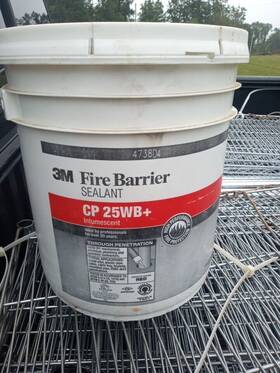 25wb 3m 375l Fire Barrier Sealant Cp Red 5 Gallon Drum Pail