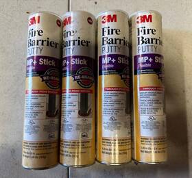 7000059397 3m Lot Of 4 Fire Barrier Moldable Putty Stix Mp Red 1.45 In X 6