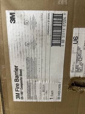 3x3-box 3m Cs-195 Fire Barrier Composite Sheet 36 X Inch
