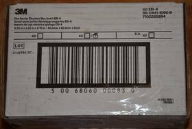 Ebi-4 3m Fire Barrier Electrical Box Insert 3.25in By 3 1/4 Inch 3/16in