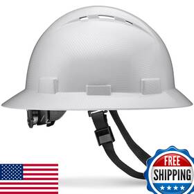 B0869spdk2 Acerpal Updated Vented Full Brim Hard Hat Light Grey Carbon Fiber Gloss Padded