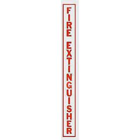 Activar Construction Products Group 707022399401 Fire Extinguisher Vertical Decal Lettering On Clear Film Red
