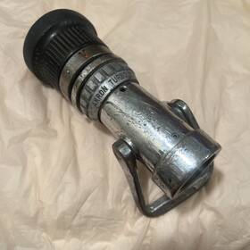F030 Akron Chrome Turbo Jet Fire Nozzle Preowned Well Used Condition