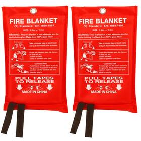 Fireproofblanket2pack-001 Aksipo Fire Blanket - Fiberglass Emergency Suppression Flame Re