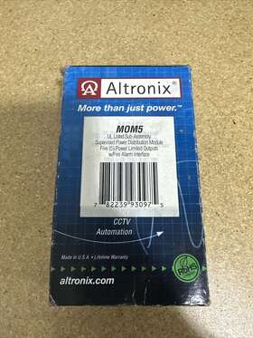 Mom5 Altronix 112396230975 Multi Output Access Control Module With Fire Alarm Interface - New