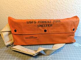 Gs-08s-34122 Anchor Industries Usfs Forest Fire Shelter - 1979 Sealed Wild Land Firefighter Orange