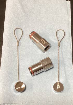 439828 Ansul 1w Nozzle And Metal Cap For R-102 Fire Suppression - New 2 Qty