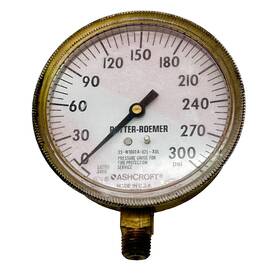 35-w1001a-02l-xul Ashcroft Fire Sprinkler Pressure Gauge 0-300 Steampunk