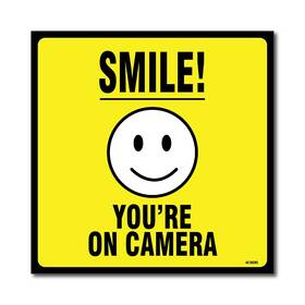 43188-352428 Ax Signs 4-pack Smile Youftre On Camera Sign 5.5 X Self-adhesive Vinyl Sticker