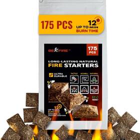 Befire 860012473007 Fire Starter 175 Pcs Natural Starters Up To 12 Min Burn Time Firest