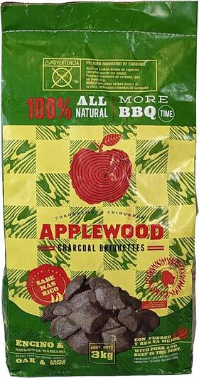 Billy Buckskin Home & Beauty 850030320704 6.5 Lb Oak And Applewood Charcoal Briquettes For Smoking Beef Lb. Bag