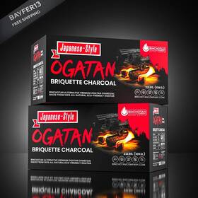 Ogt22 Binchotan Company Ogatan Briquette Charcoal 22 Lbs. Japanese Style Black