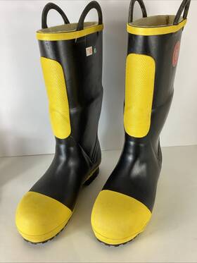 9761 Black Diamond With Kevlar Insulated Rubber Boots Nfpa 1971-2007 Fireman Sz 12 W