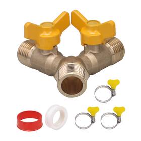 Nw9191552621508617135 Bstinay Dual Shut-off Controls Valve Y Connector 3-way Metal Splitter Brass