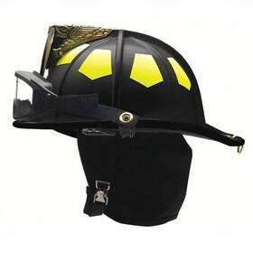 Um6bkgiz2 Bullard Fire Helmet With Goggles Black Fits 6 1/2 - 8 Pt Ratchet