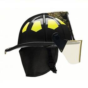 Us6bk Bullard Fire Helmet 4 Inch Faceshield Gloss Black Fits 6 1/2 - 8 Sure-lock