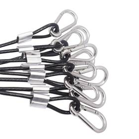 Bytiyar B09ywtn82x 10 Pcs 12 Inch Vinyl Cover Coated Stainless Steel Wire Rope Lanyard