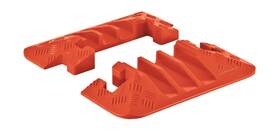 Cpec3x225-o Checkers 3 Channel Industrial Drive Over Cable Protector End Caps For 2.25 Inch L