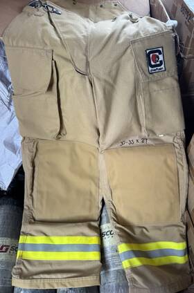 32x6p-s Chieftain Firefighter Turnout Pants Men S Waist 30-33 Inch X 29 Leg New Old Stock