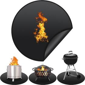 Ffd001 Czrqvyx 36 Inch Round Fire Pit Mat Fireproof Under Grill For Outdoor Grills And P