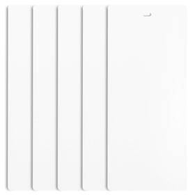 Dalix Pvc-sc-white-82.5- 5-pack Pvc Veritcal Blind Replacement Slats Curved Smooth White 82.5 Length