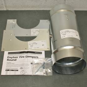 2tfz5 Dayton Dynamic Fire Damper 6 Inch Round Duct 165 F Spring Galvanized Steel