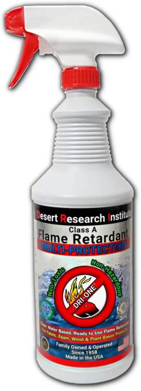 Desert Research Institute Inc. 313055278295 Fire Retardant Spray Class A For Fabric Wood Theater Curtains And More Eco-saf