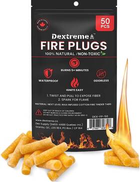 Dex-fp-50 Dextreme Fire Plugs Waterproof Starter For Campfires Emergencies Survi