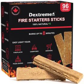 Dex-fss-96 Dextreme Fire Starters Sticks 96 Pcs - Starter For Campfire Charcoal B