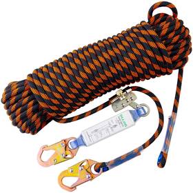 B0d3ppsjzc Dijjig 50ft Rope Harness Safety Lanyard With Grab Snap Hooks And Shock Absorber