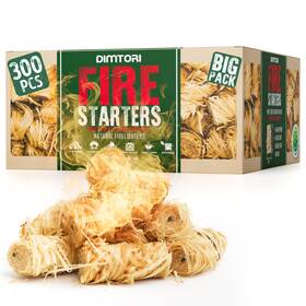 Dimtori 199284230439 300 Pcs Fire Starter - Natural Starters For Campfires Pit Pizza O