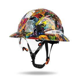 B0ckr17z1q Ds-smaat Full Brim Hard Hat With Visor 6-point Ratchet Suspension Ansi Z89.1