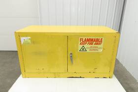 Add-15 Eagle Yellow Flammable Safety Cabinet 15 Gallon Liquid Piggyback