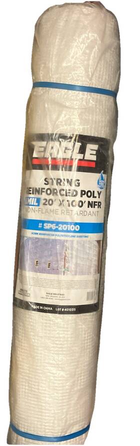Sp6-20100-fr Eagle Industries String Reinforced Poly 6 Mil Fr 20 Ft. X 100