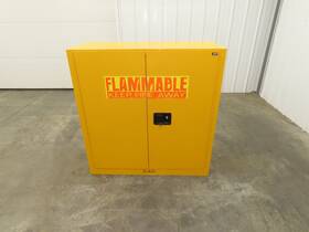 Sc300f-p Edsal Yellow Flammable Safety Cabinet Dual Door 30 Gallon Liquid