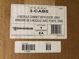 3-cab5 Edwards Est - Gray 5 Module Cabinet With Door