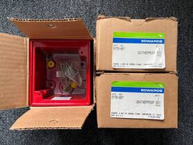 897b-007 Edwards 1x Est Fire Alarm Weatherproof Box Red New Open