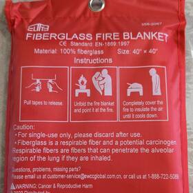 358-2067 Elite Fiberglass Fire Blanket 40 Inch X En-1869 1997 Standard