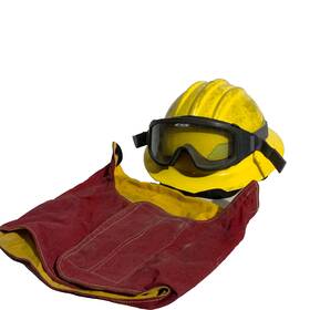 19752ye Erb Americana Wildlands Firefighters Helmet Yellow With Goggle And Neck Gaiter
