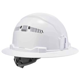 60154 Ergodyne Vented Hard Hat Full Brim Style Ratchet Suspension Class C Skul
