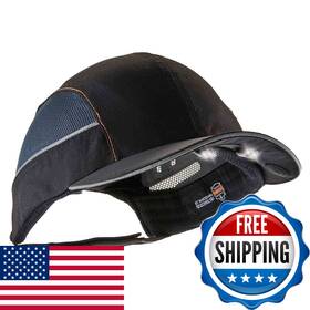 B00iz9d2oy Ergodyne - 8960 Short Brim Blk Bump Cap Led Lighting Tech 23370black