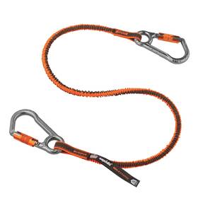 B01ki8twoi Ergodyne 19828 Shock Absorbing Tool Lanyard Locking Aluminum Carabiners Orange 1