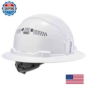 B07w72zn85 Ergodyne Vented Hard Hat Full Brim Style Ratchet Suspension Class C Skuller