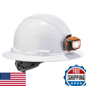 B07w99lcnn Ergodyne - 60152 Hard Hat Light Full Brim Ratchet Suspension Class E Skullerz