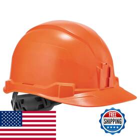 8970orangemedium Ergodyne B07wlx8w86 Hard Hat Cap Style Ratchet Suspension Class E Skullerz