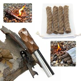 Exploration Gadget 783050081280 Inc. Emergency Fire Starter With Weatherproof Fat Rope Tinder