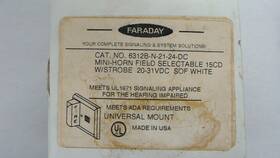 6312b-n-21-24-dc Faraday Mini Horn 15cd With Strobe 20-31 Vdc New Nos