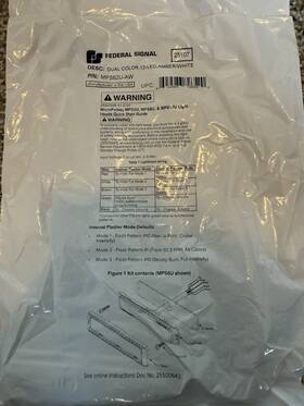 Mps62u-aw Federal Signal Micropulse Dual Color 12-led New