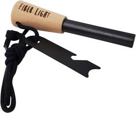 Fiber Light 732058871188 Ferro Rod Fire Starter Steel Striker With Wood Handle And Lanyard For